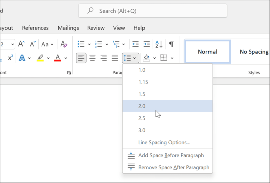 espacement des paragraphes 2.0