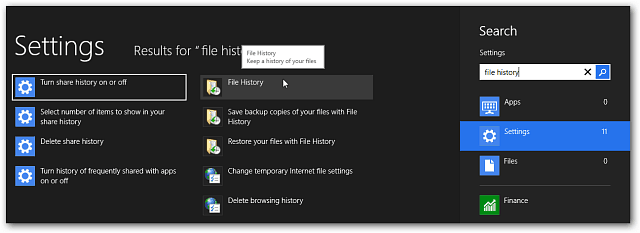 Comment activer l'historique des fichiers Windows 8