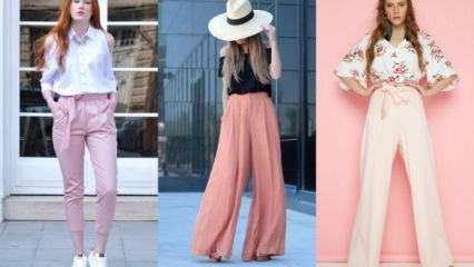 4 combinaisons différentes avec un pantalon paperbag rose 