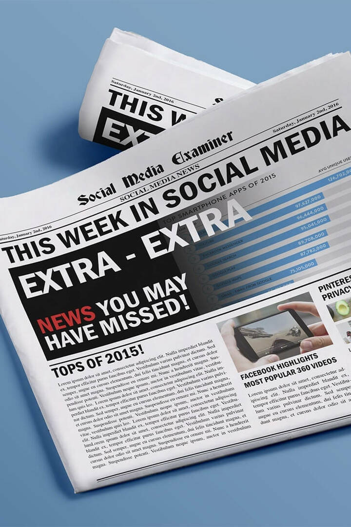 Facebook et YouTube mènent l'utilisation des applications mobiles en 2015: Cette semaine dans les médias sociaux: Social Media Examiner