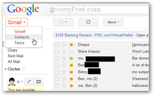 importer plusieurs contacts dans Gmail