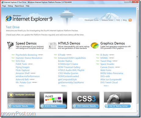 Internet Explorer 9: Téléchargez l'aperçu