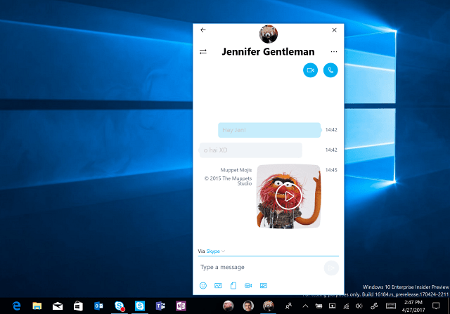Windows 10 Preview Build 16184 renvoie la fonctionnalité My People