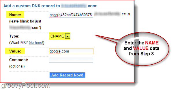 Gérez votre DNS de domaine sur Dreamhost.com CNAME
