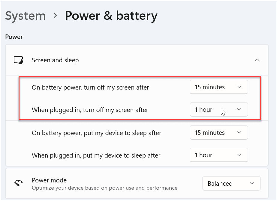 désactiver l'heure de l'écran Windows 11