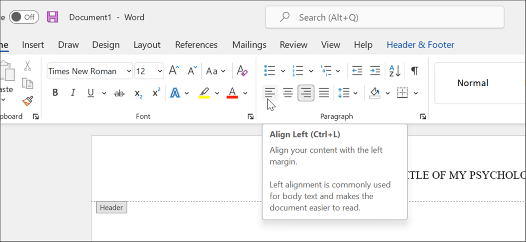 formater le style APA dans Microsoft Word