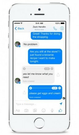 Facebook Messenger teste la fonction voix-texte.