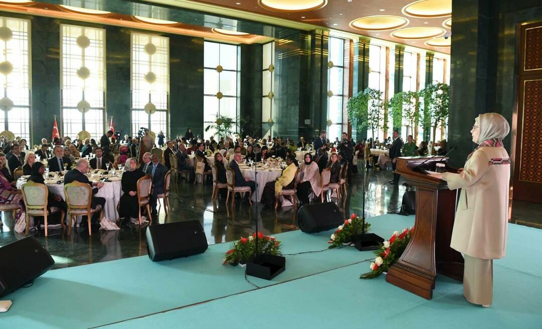 Emine Erdogan, qui a prononcé un discours sur le programme de la maison africaine