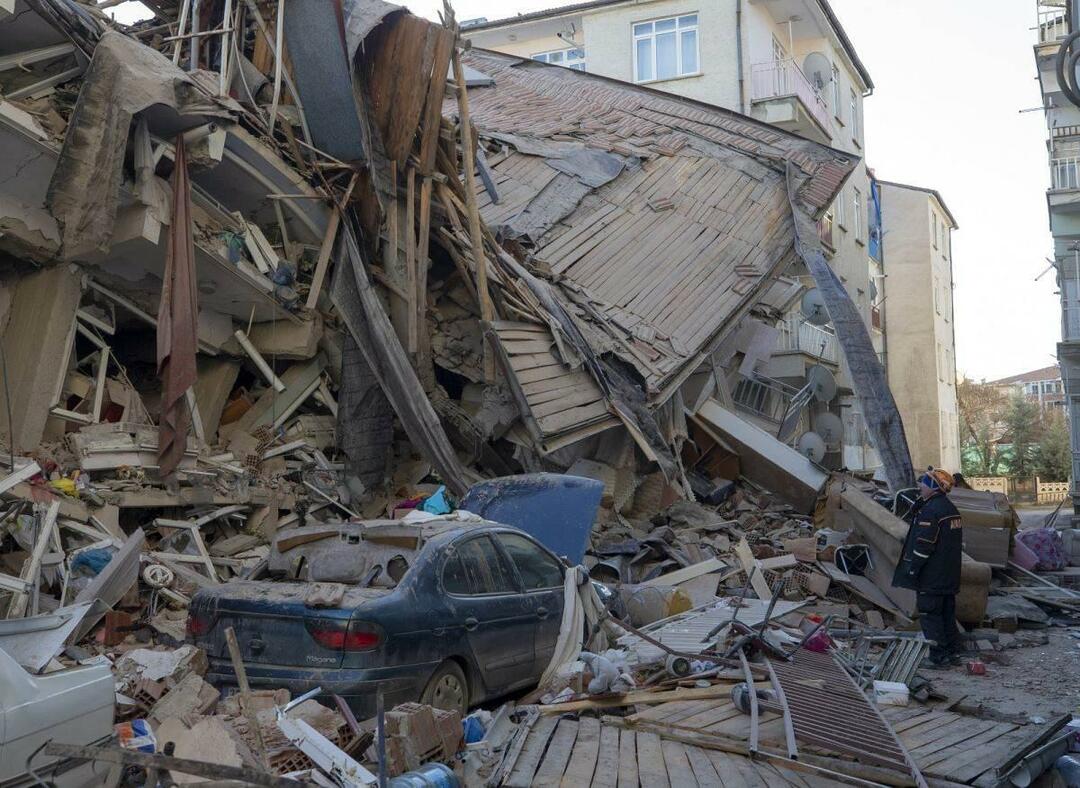 Bâtiment détruit lors d'un tremblement de terre