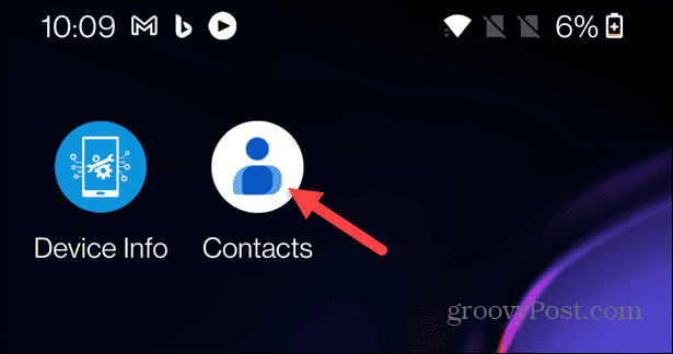 Ajouter des contacts à l'écran d'accueil Android