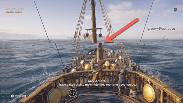 Exemple de déchirure d'écran dans Assassins Creed Odyssey