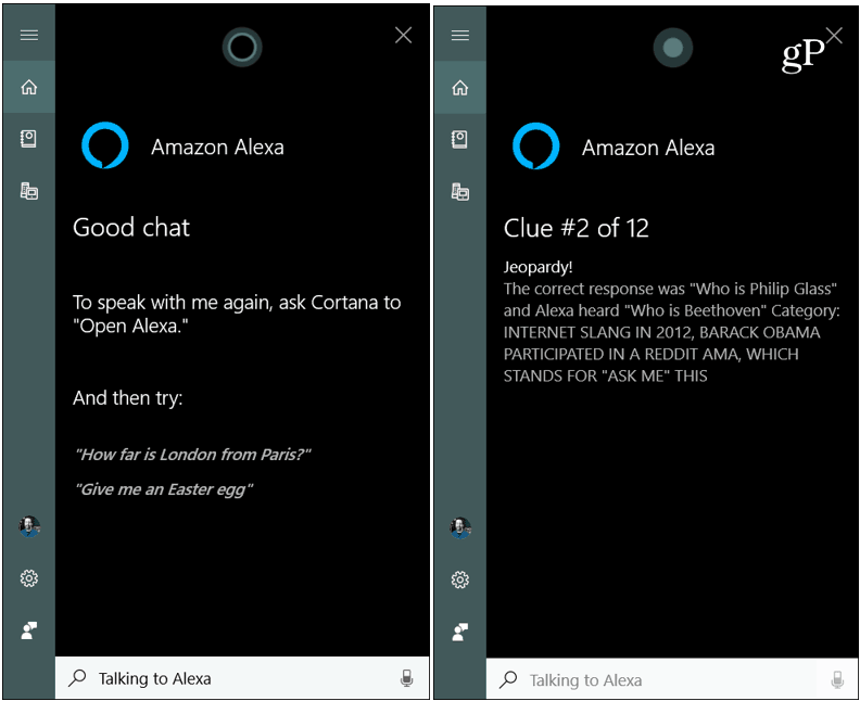 Utiliser Alexa Skills via Windows 10