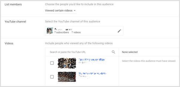Options de remarques Google AdWords basées sur la vue vidéo