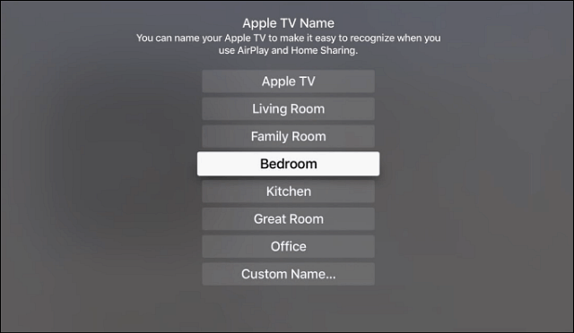 Renommer Apple TV