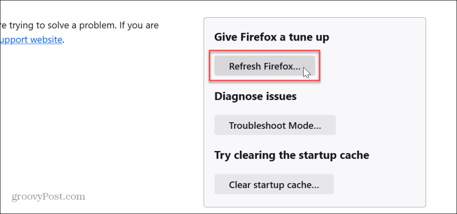 Erreur de page de chargement de problème Firefox