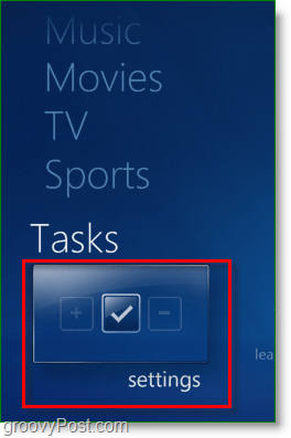 Windows 7 Media Center - cliquez sur tâches> <noscript> <img style =