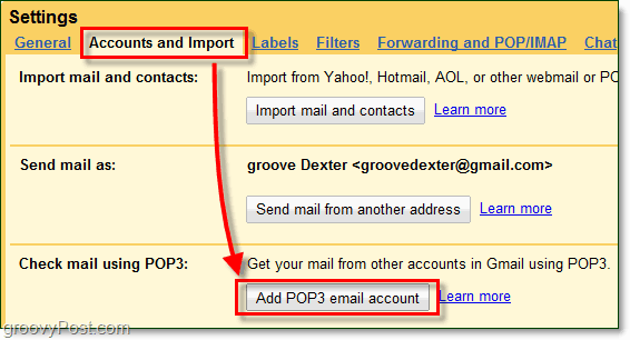 importer des e-mails tiers externes dans gmail sans transfert