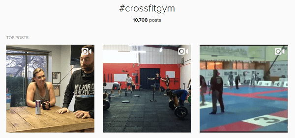 Si vous avez une salle de sport crossfit, utilisez-la comme l'un de vos 30 hashtags divers.