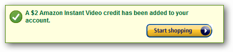 confirmation de crédit vidéo amazon