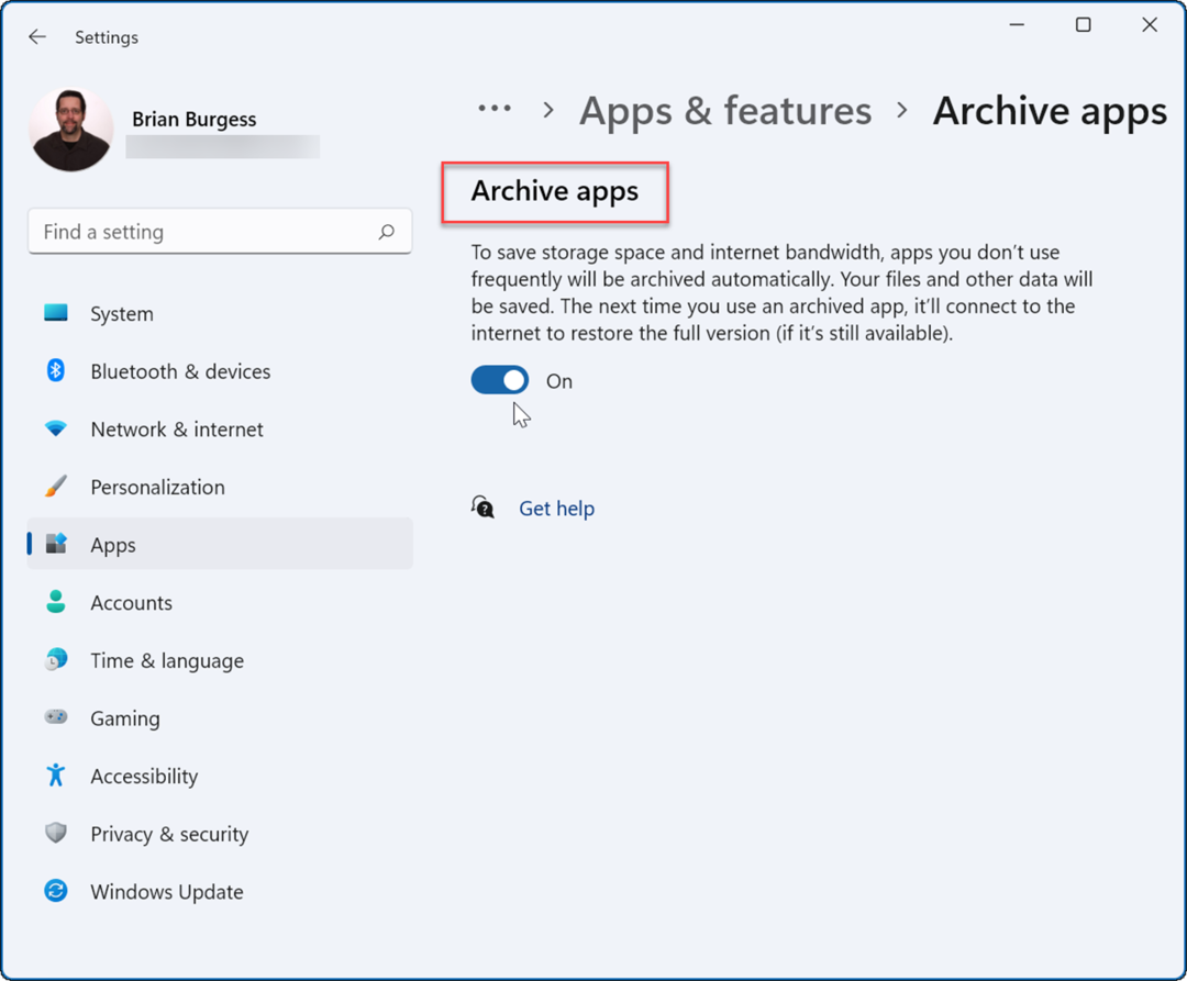 Comment activer les applications d'archivage sur Windows 11