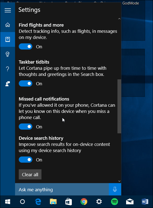 Améliorations de Cortana