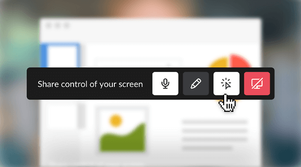 Slack a étendu ses capacités de partage d'écran pour inclure désormais le partage d'écran interactif.