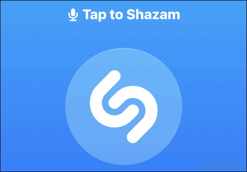 Appuyez sur Shazam