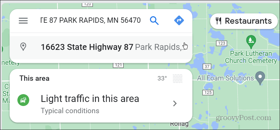 rechercher sur Google Maps