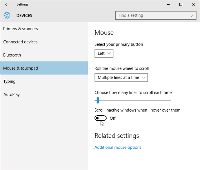 Conseil Windows 10: Activer ou désactiver le défilement en arrière-plan