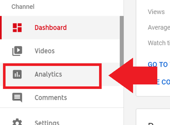 Stratégie de marketing des médias sociaux; Capture d'écran de l'étape 2 pour accéder à YouTube Analytics.
