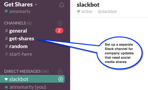 Slack vous permet de créer des canaux afin que vous puissiez organiser des conversations pour différents groupes d'employés.