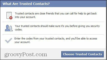 contacts de confiance facebook
