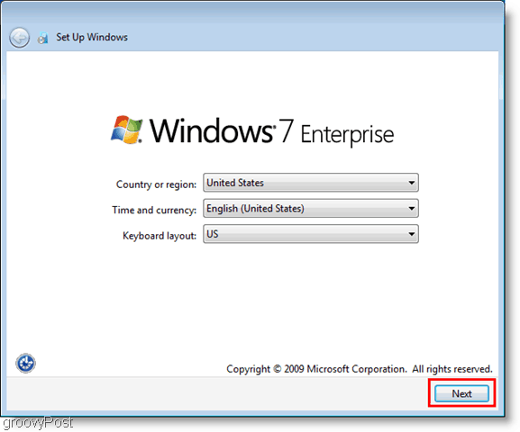 Installation et configuration initiale de Windows 7 Enterprise VHD