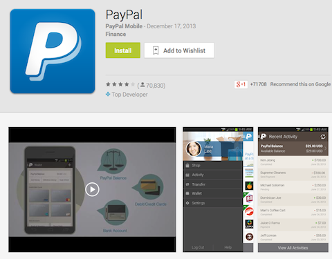 application paypal