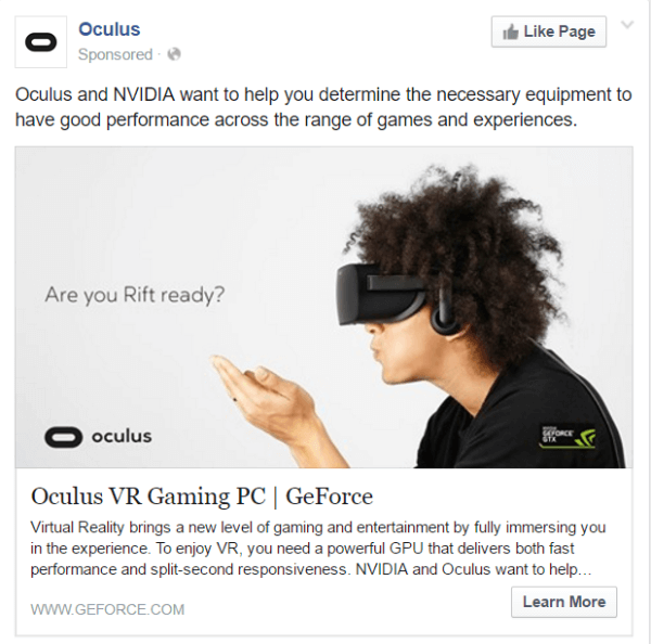 lancements de produits oculus