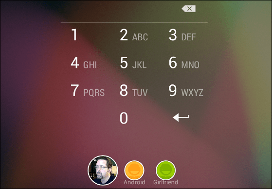 Tablettes des comptes d'utilisateurs Android 4.2