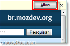autoriser l'installation du module complémentaire Firefox