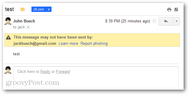 Ce message peut ne pas avoir été envoyé par un signal de phishing