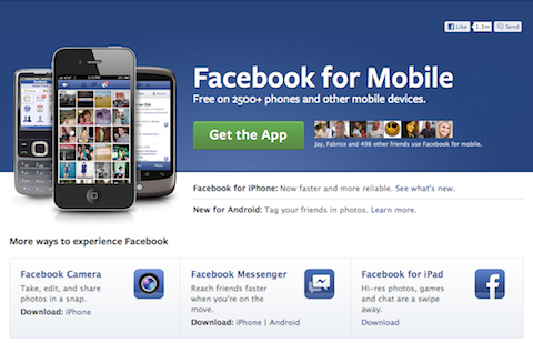facebook pour mobile