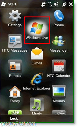 où Windows Live apparaît sur votre bureau Windows Mobile
