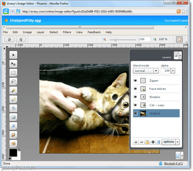l'application web volière phoenix vous permet de faire des trucs photoshop comme sur le web