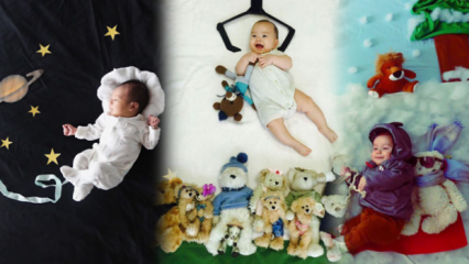 Photoshoot bébé concept lune par mois! Comment prendre les photos de bébé les plus diverses à la maison?