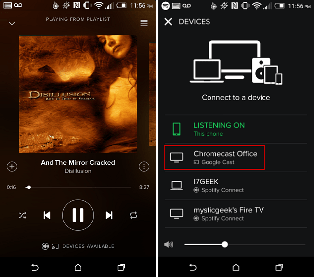 Spotify sur Android
