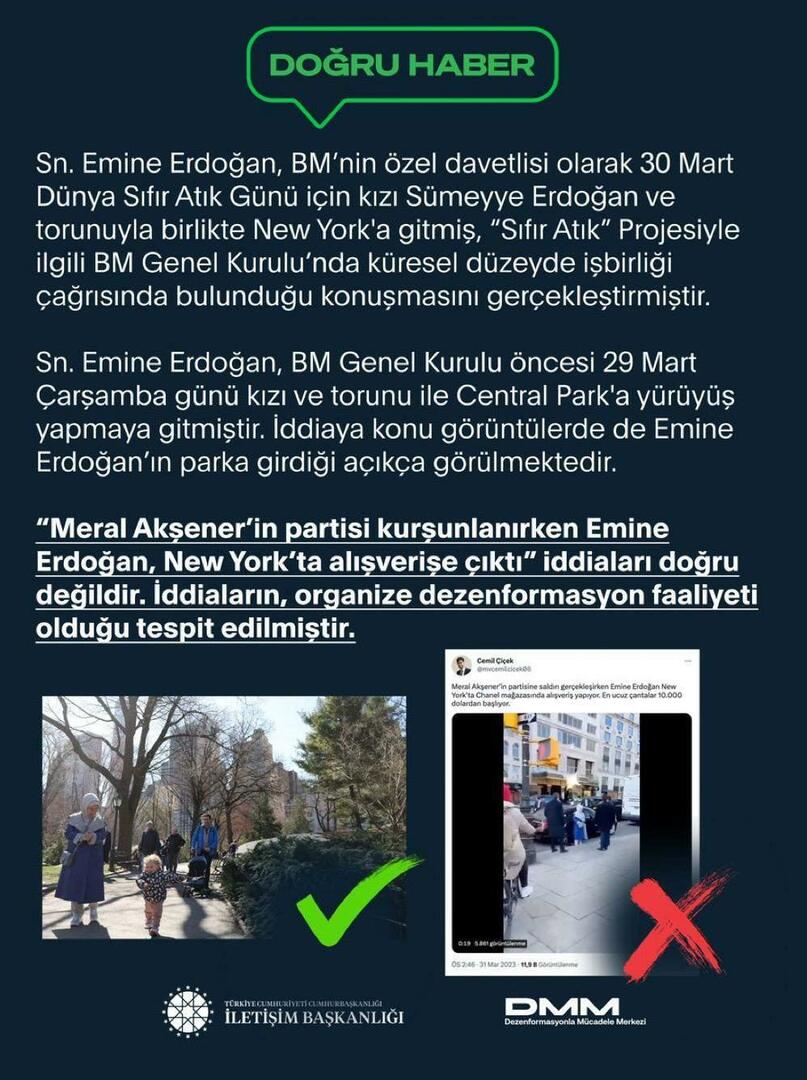 Opération de perception sale à travers Emine Erdogan 