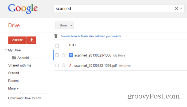 Comment numériser des documents papier vers Google Drive avec Android