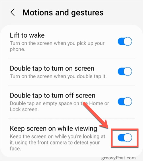 Activation de la fonction de maintien de l'écran lors de la visualisation sur les téléphones Samsung