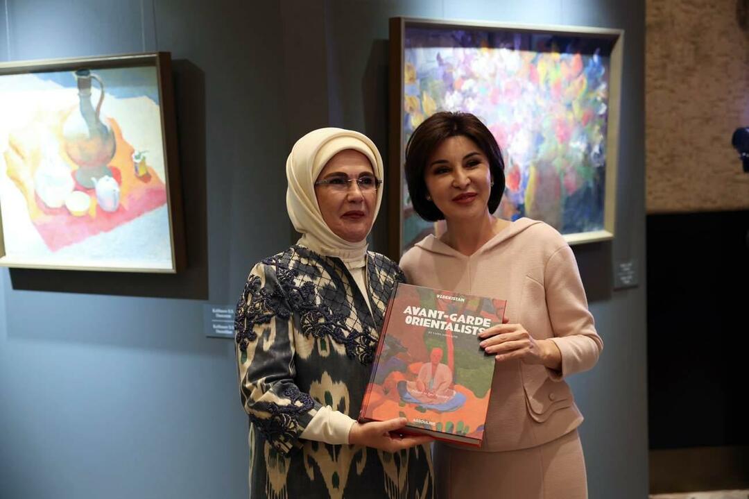 La visite d'Emine Erdogan à Samarcande! Visite de l'exposition Couleurs de l'Ouzbékistan