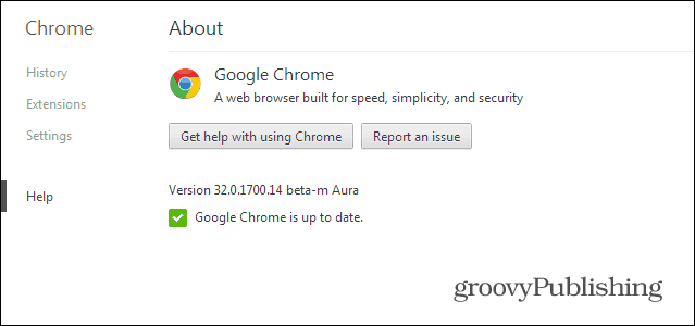 Chaîne bêta de Chrome
