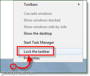 verrouiller la barre des tâches dans Windows 7