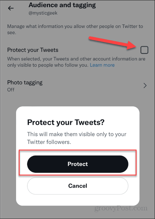 Protéger les Tweets Twitter Privé